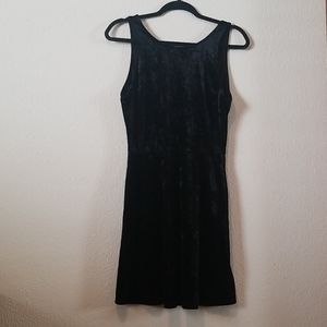 Black Velvet Skater Dress